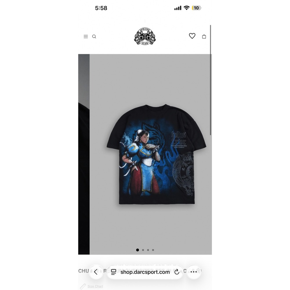 Darc Sport CHUN LI PREMIUM OVERSIZED TEE IN BLACK size M